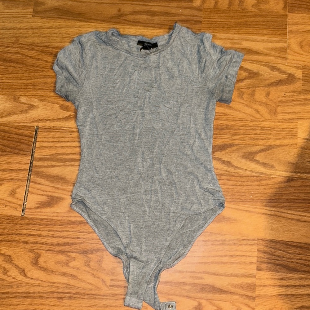 Grey body suit